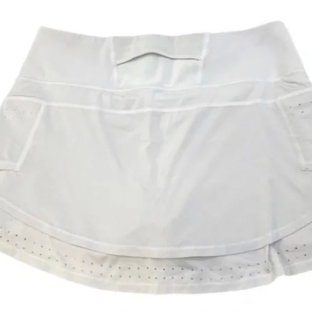 ATHLETA Stealth TruCool Skort Tennis Skirt White Athletic Golf Women’s Sz Large - Picture 11 of 16